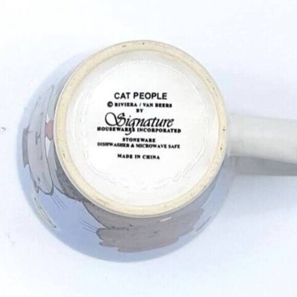2/$15 Riviera Van Beers Kitty Cat Mug 4.75" Signature Stoneware Crazy Cat Lady - Picture 7 of 7
